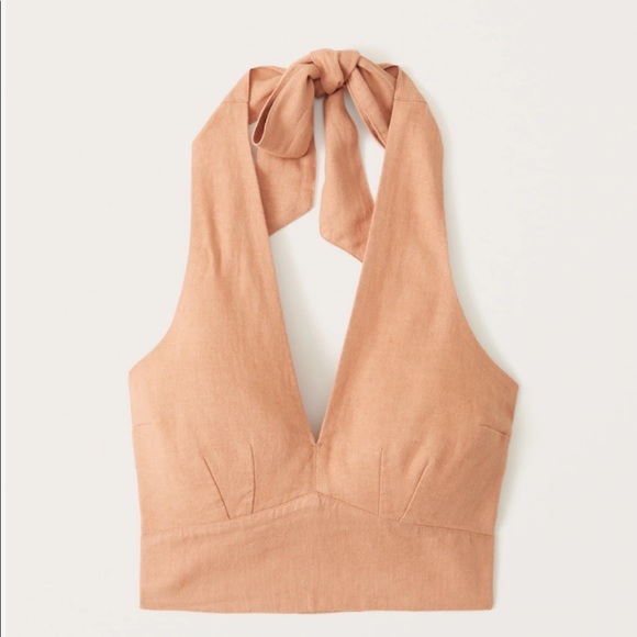 Abercrombie & Fitch Linen Blend Halter Top • NWT - Picture 8 of 9